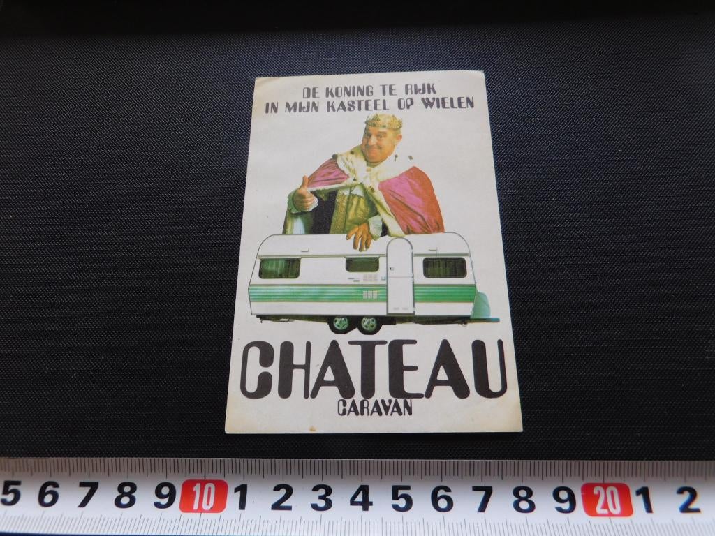 sticker CHATEAU Caravan Piet Bambergen De Koning te rijk, Ophalen, Zo goed als nieuw