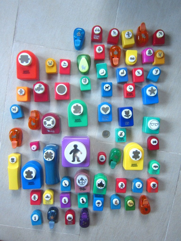 groot aantal knutsel papier craft PONSEN Tom Tas perforator, Overige thema's, Gereedschap of Toebehoren, Nieuw, Meerkleurig