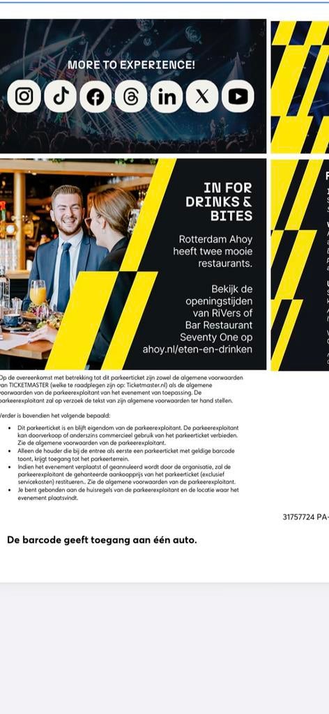 Parkeerticket dikste cafe aan de haven, Eén persoon, Mei, Overige typen