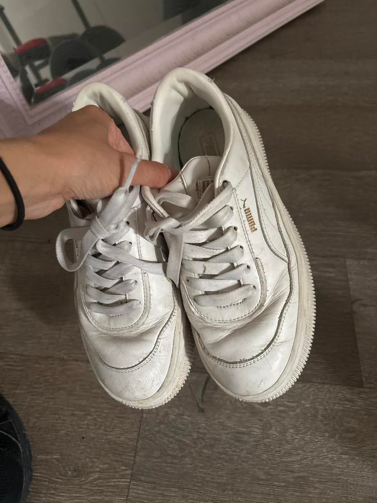 PUMA sneakers dames, maat 38 - Witte sneakers, Ophalen of Verzenden, Gedragen, Wit, Sneakers of Gympen