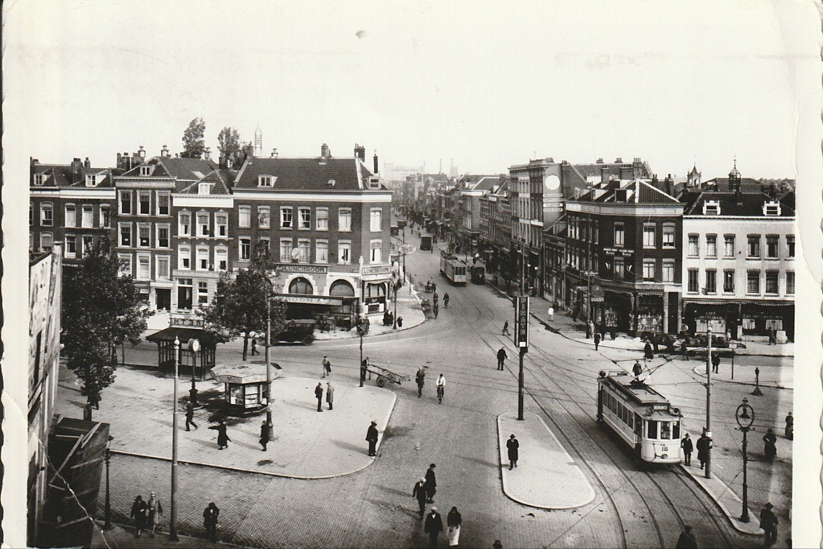 ROTTERDAM GOUDSESINGEL JONKER FRANSSTRAAT TRAMS KIOSK VOLK, Ophalen of Verzenden, 1960 tot 1980, Gelopen, Zuid-Holland