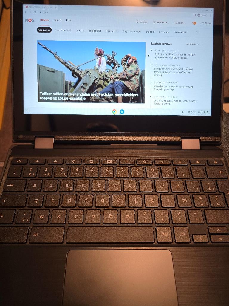 Lenovo 300e Chromebook (2e gen) (81MB001FMH), Touchscreen, Ophalen of Verzenden, 32 GB of minder, Azerty