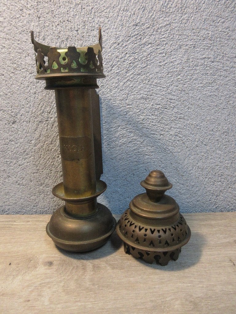 Oude lamp olielamp treinlamp WOH, Antiek en Kunst, Ophalen of Verzenden