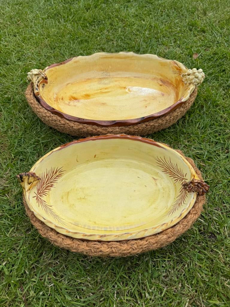 2 zeldzame keramische schalen van Terres à Terre Vallauris, Huis en Inrichting, Ophalen of Verzenden, Gebruikt, Overige materialen