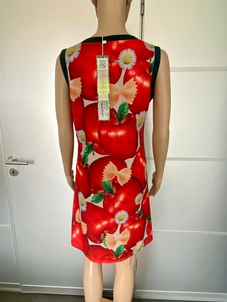 F692 Nieuw: Smash maat 36/38=S/M jurk jurkje rood/beige, Nieuw, Knielengte, Maat 36 (S), Rood