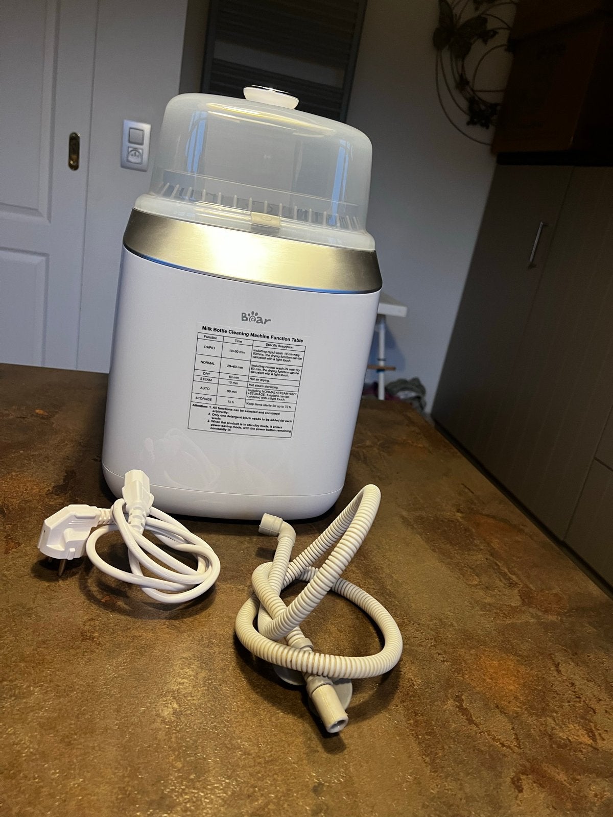 Bear flessenwasser/sterilisator voor babyflessen, Overige merken, Gebruikt, Sterilisator, Ophalen