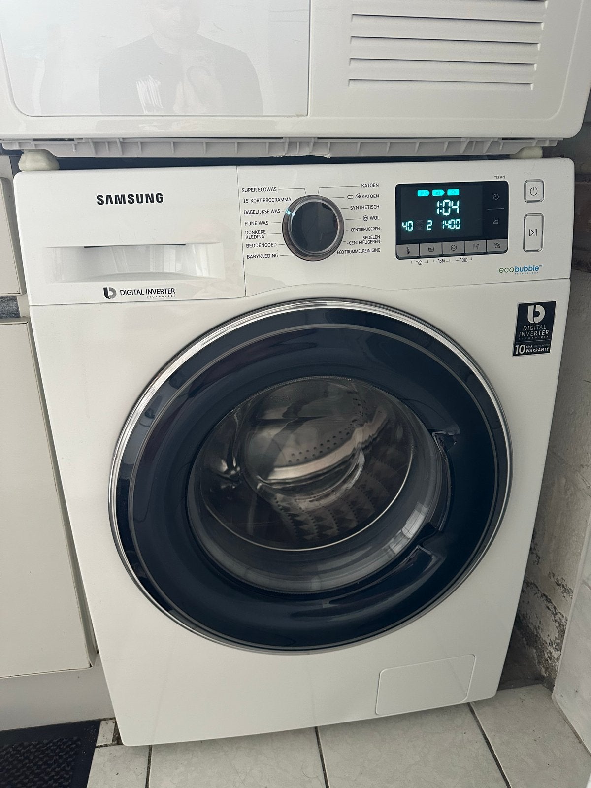 Samsung EcoBubble Wasmachine 8KG - Zeer goede staat, Ophalen, 1200 tot 1600 toeren, 8 tot 10 kg, Zo goed als nieuw