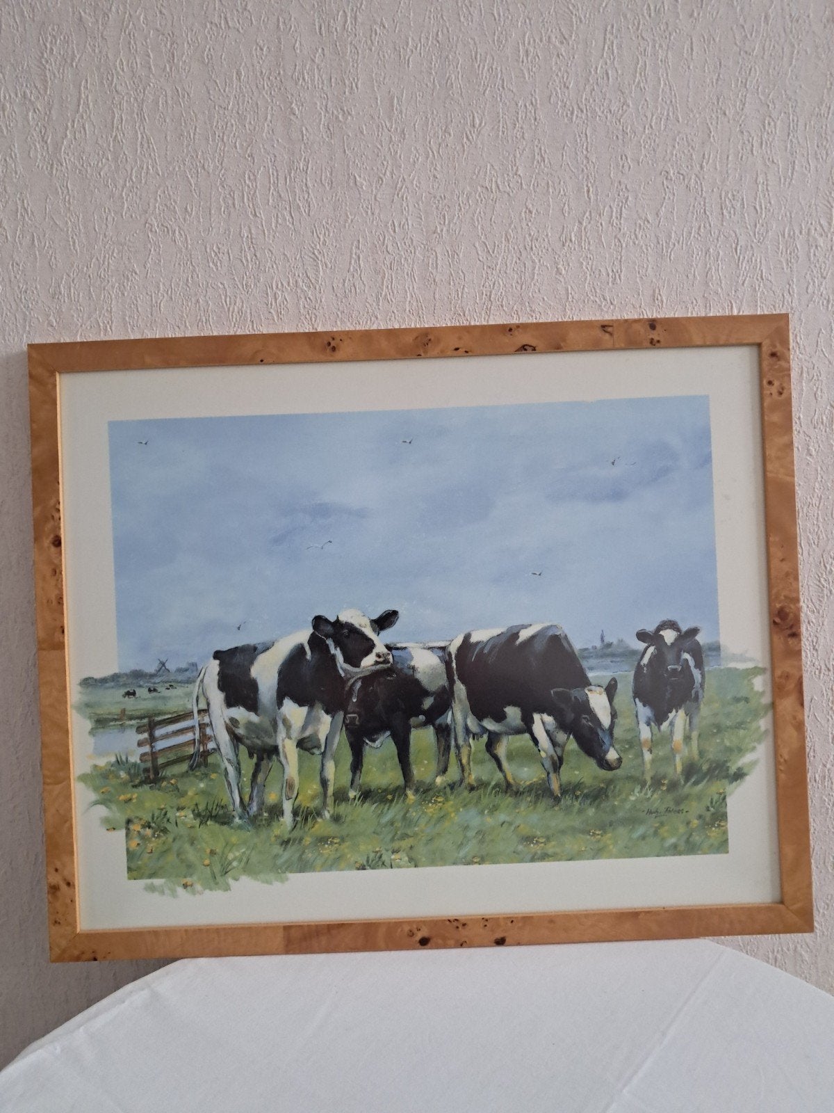 Schilderij met koeien erop, Ophalen