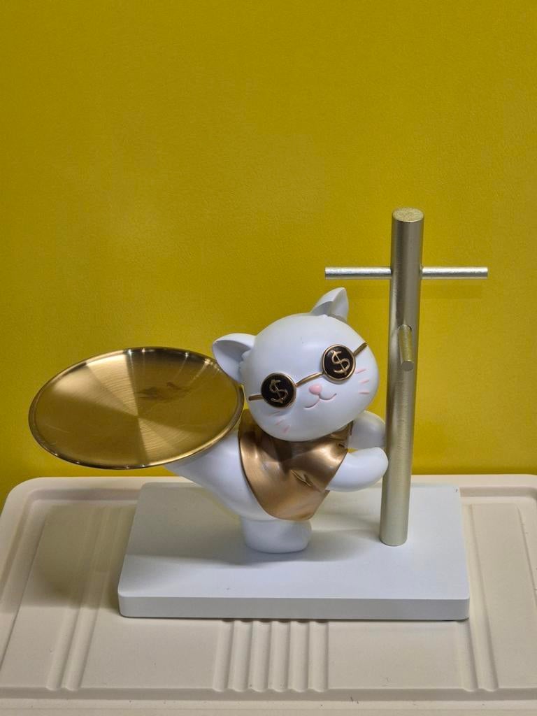 Kat Sleutelhouder | Cat keyholder, Huis en Inrichting, Woonaccessoires | Dienbladen, Ophalen of Verzenden, Nieuw, Hout