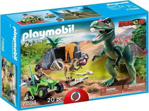 Playmobil 71588: Dinosaurus Set met T-Rex en Quad, Gebruikt, Complete set, Overige typen, Ophalen of Verzenden