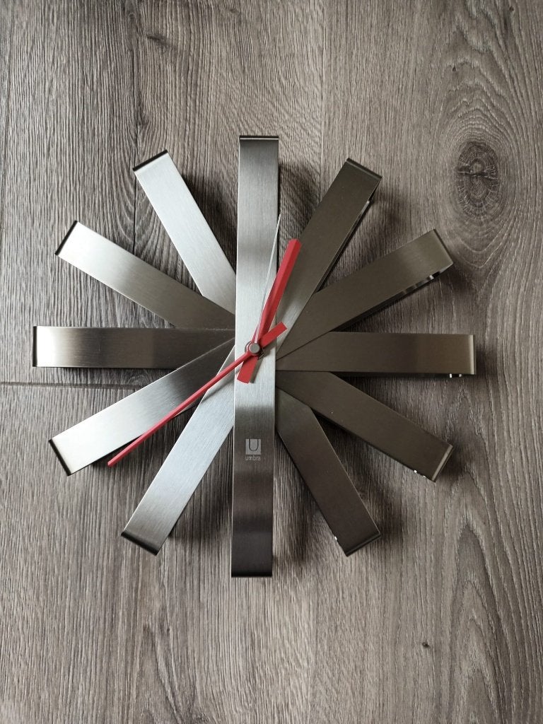 Umbra Ribbon wandklok, Ophalen, Wandklok, Stil uurwerk, Analoog