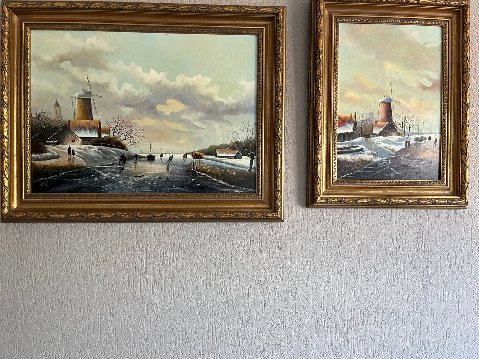 Tweeluik Winterlandschap, Ophalen, Landschap