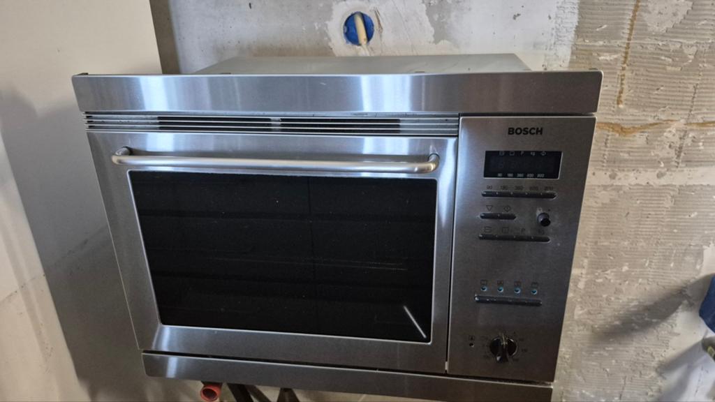 Bosch Inbouw Oven met Grill - RVS, Ophalen, 45 tot 50 cm, Gebruikt, Hete lucht