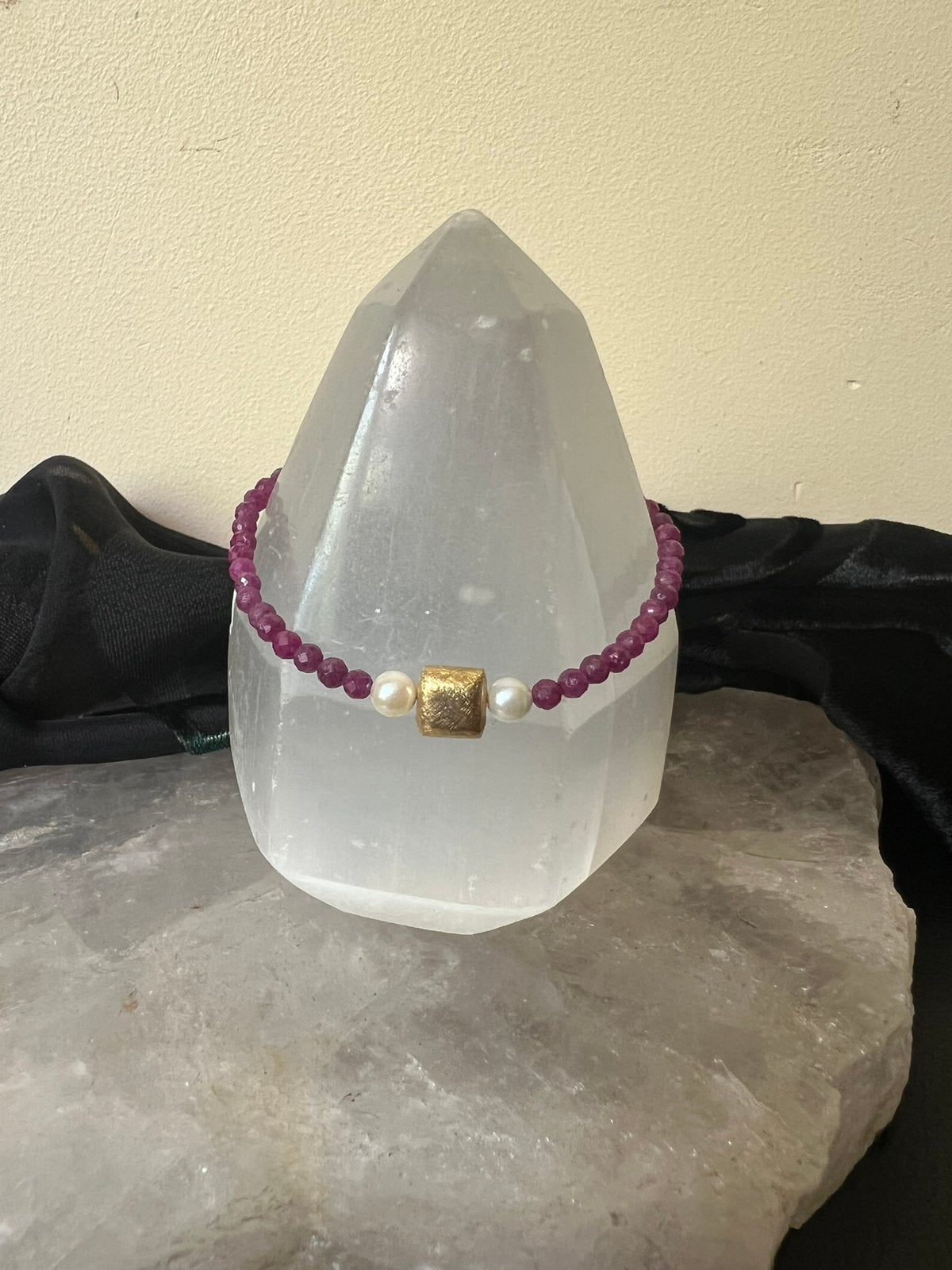Robijn AKOYA zoutwater parel zilver liefde geluk passie, Met bedels of kralen, Magnolia11, Nieuw, Ophalen of Verzenden