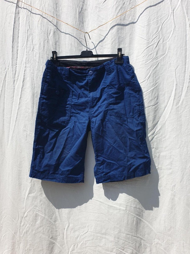 Stoere blauwe korte broek. Mt M Merk Hema, Maat 38/40 (M), Kort, Blauw, .