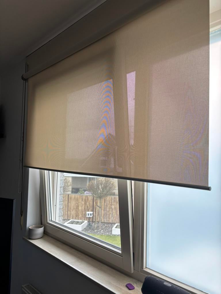 Rolgordijnen ecru lichtdoorlatend, Ophalen, Zo goed als nieuw, 100 tot 150 cm, 200 cm of meer