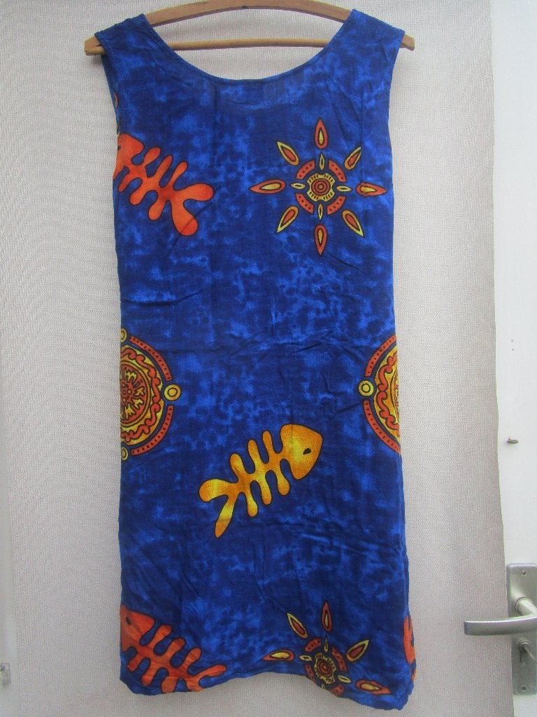 Jurk/strandjurk DONARIO mt M  38/40  blauw  vissen, Maat 38/40 (M), DONARIO, Nieuw, Boven de knie