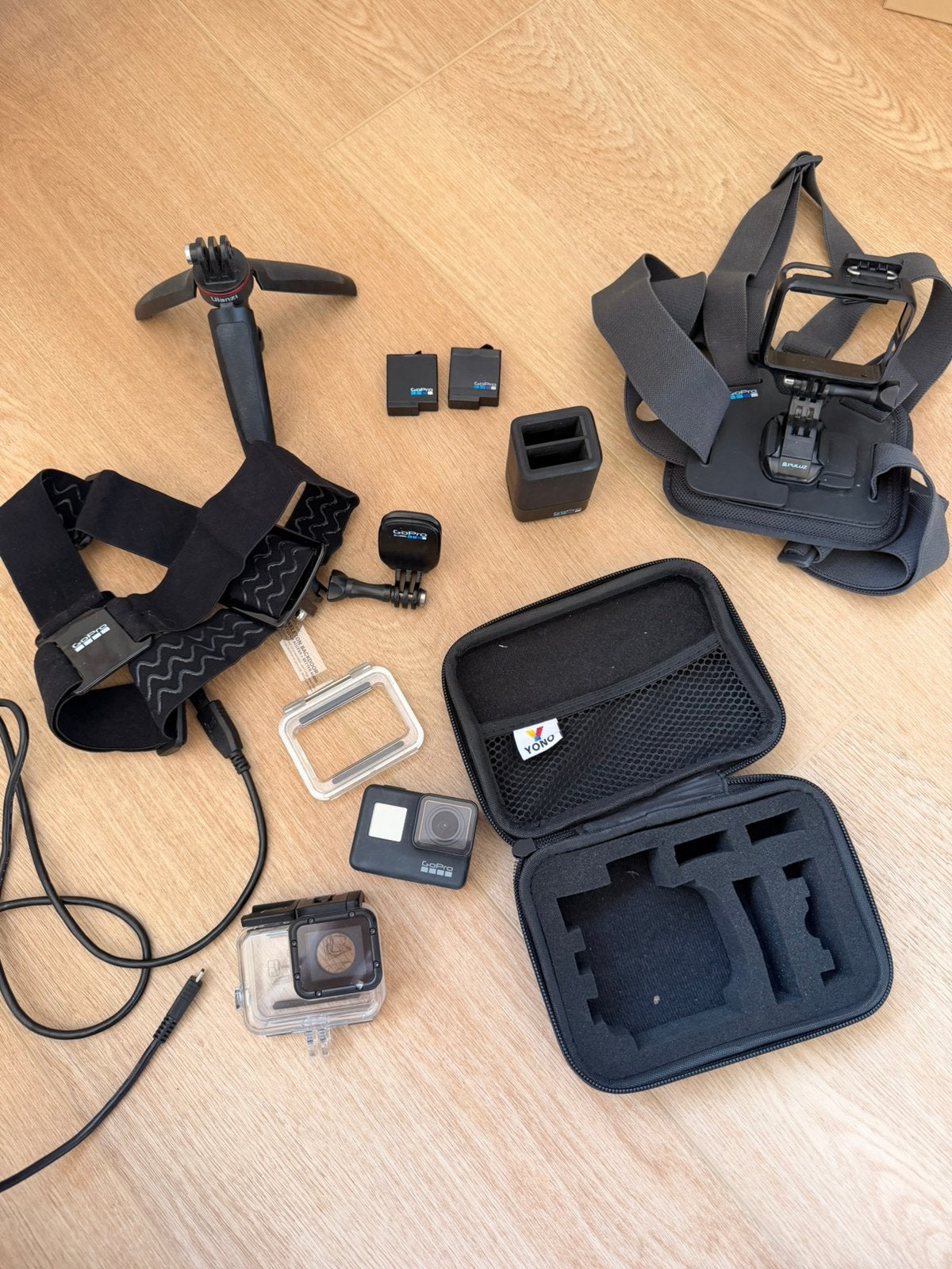 GoPro HERO7 Black met accessoires en extra accu's, Ophalen of Verzenden, Gebruikt, GoPro