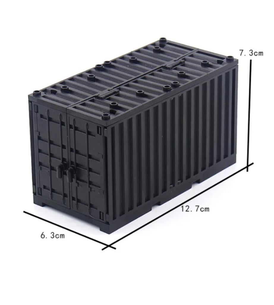 🎁 WW2 Bouwstenen - W103 - Leger container antraciet 🎁, Kinderen en Baby's, Speelgoed | Bouwstenen, Ophalen of Verzenden, Nieuw