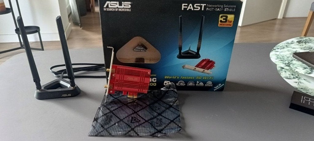 ASUS PCE-AC56 WiFi PCIe Card, Computers en Software, Netwerkkaarten, Ophalen of Verzenden, Zo goed als nieuw, Intern, ASUS