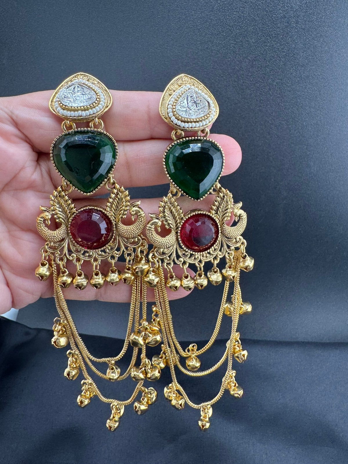 Kashmiri earrings Indian, Verzenden, Nieuw, Overige materialen