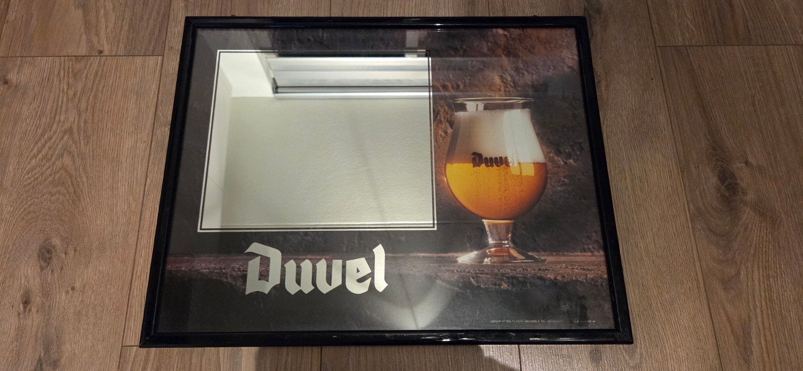 Duvel spiegel, Ophalen, Gebruikt, Reclamebord, Plaat of Schild, Duvel
