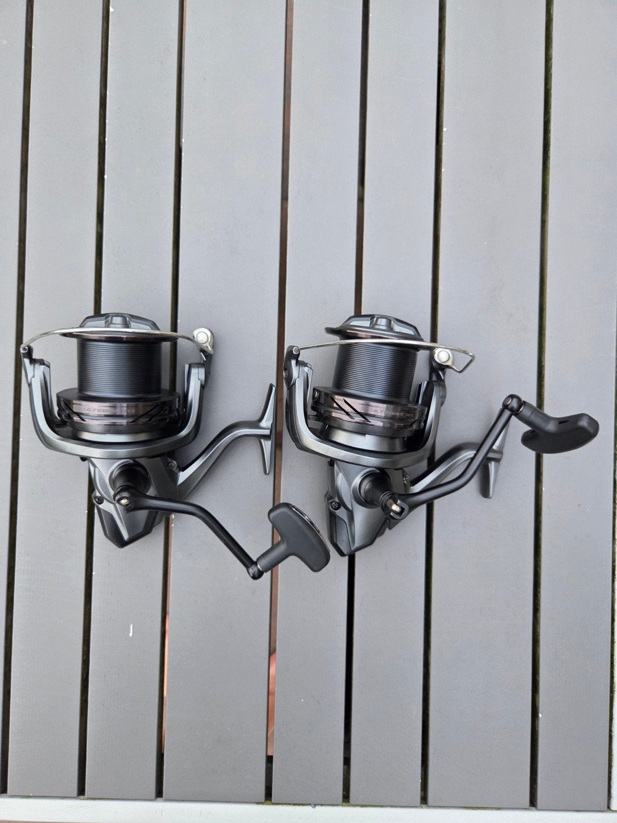 2x shimano ultegra XR 14000 XTD, Watersport en Boten, Hengelsport | Karpervissen, Ophalen, Zo goed als nieuw, Molen