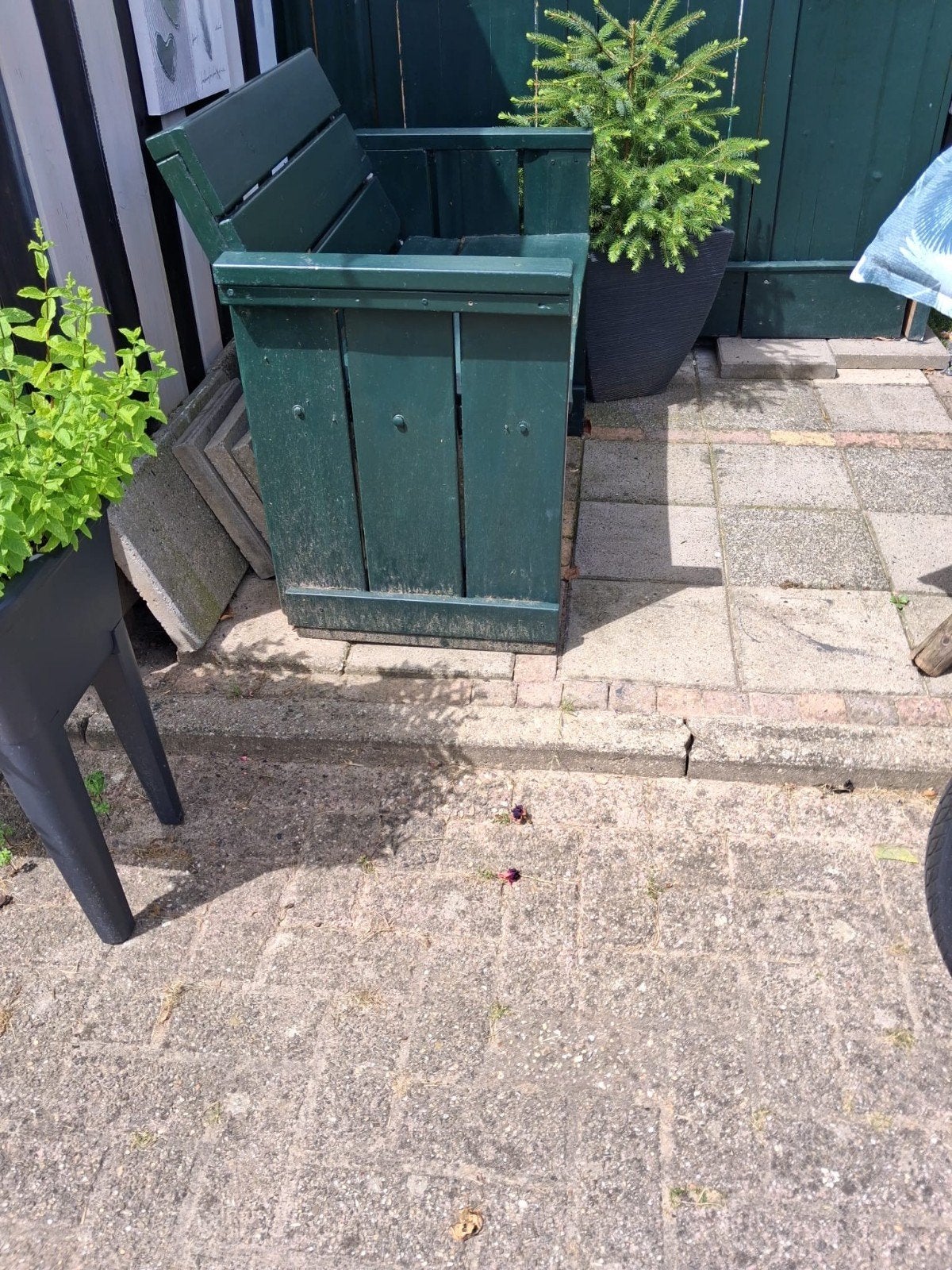 Houten tuinbanken, moet weg!, Ophalen, Gebruikt, Hout