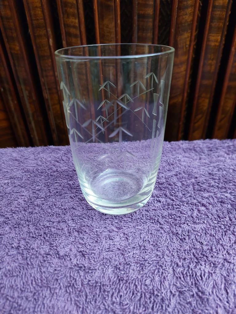 Vintage frisdrank glas., Ophalen of Verzenden, Zo goed als nieuw, Bierglas