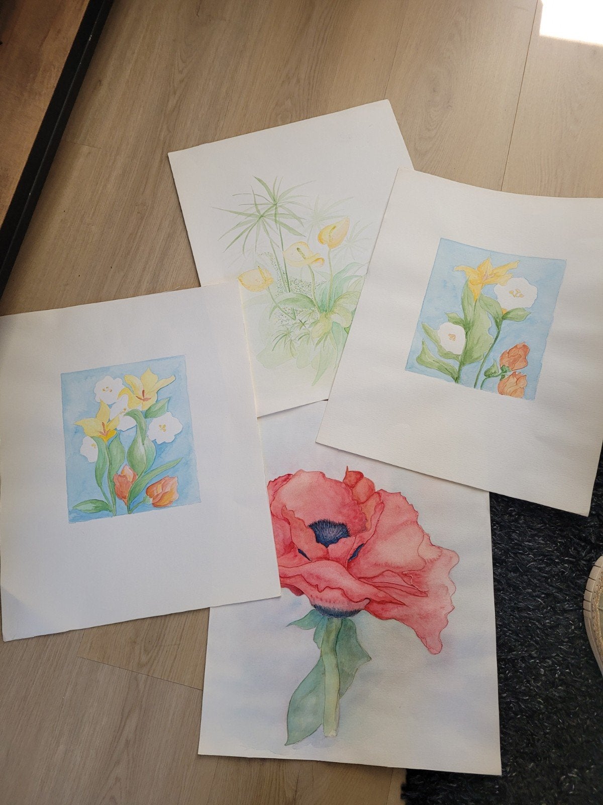 4 schetsen, Ophalen, Minder dan 50 cm, Schilderij
