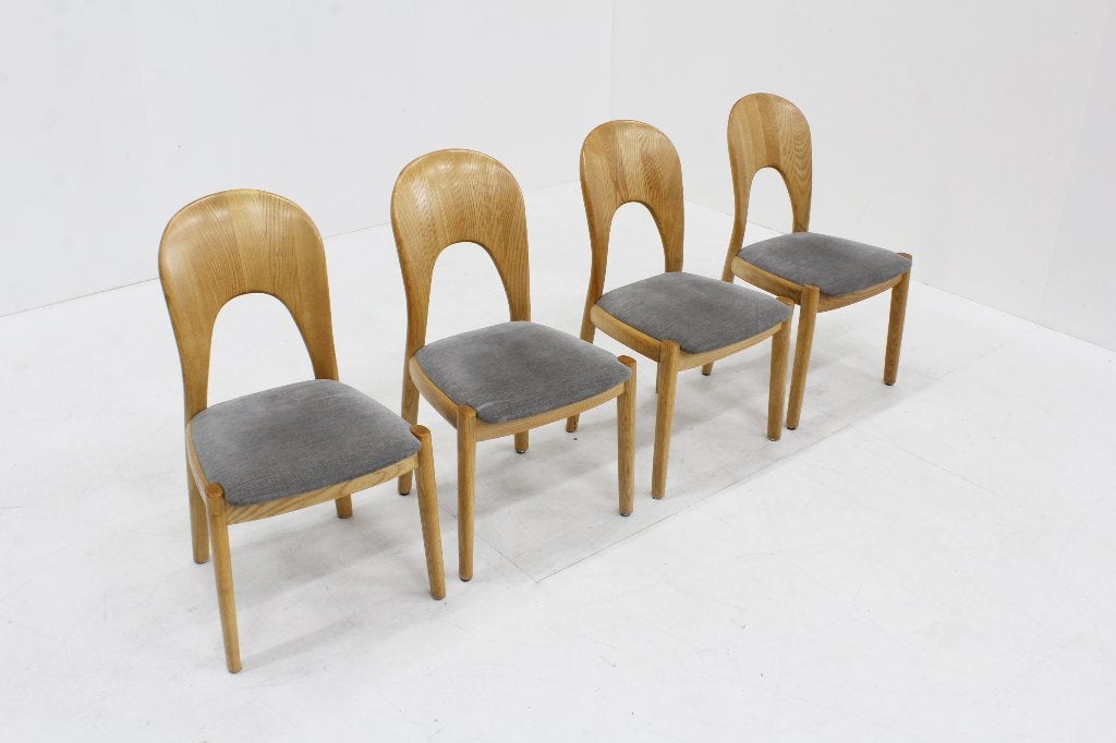 4 Vintage Deense eetkamer stoelen van Niels Koefoed, Hout, Gebruikt, Bruin, Vintage