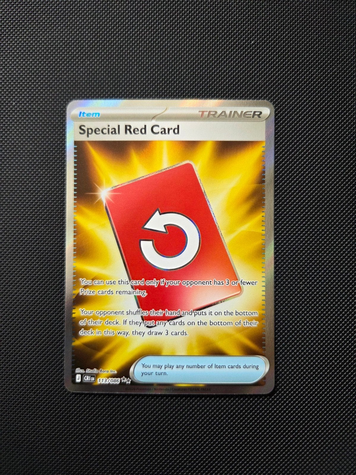 Pokémon TCG Special Red Card Trainer CRI113 Chaos Rising, Ophalen of Verzenden, Nieuw