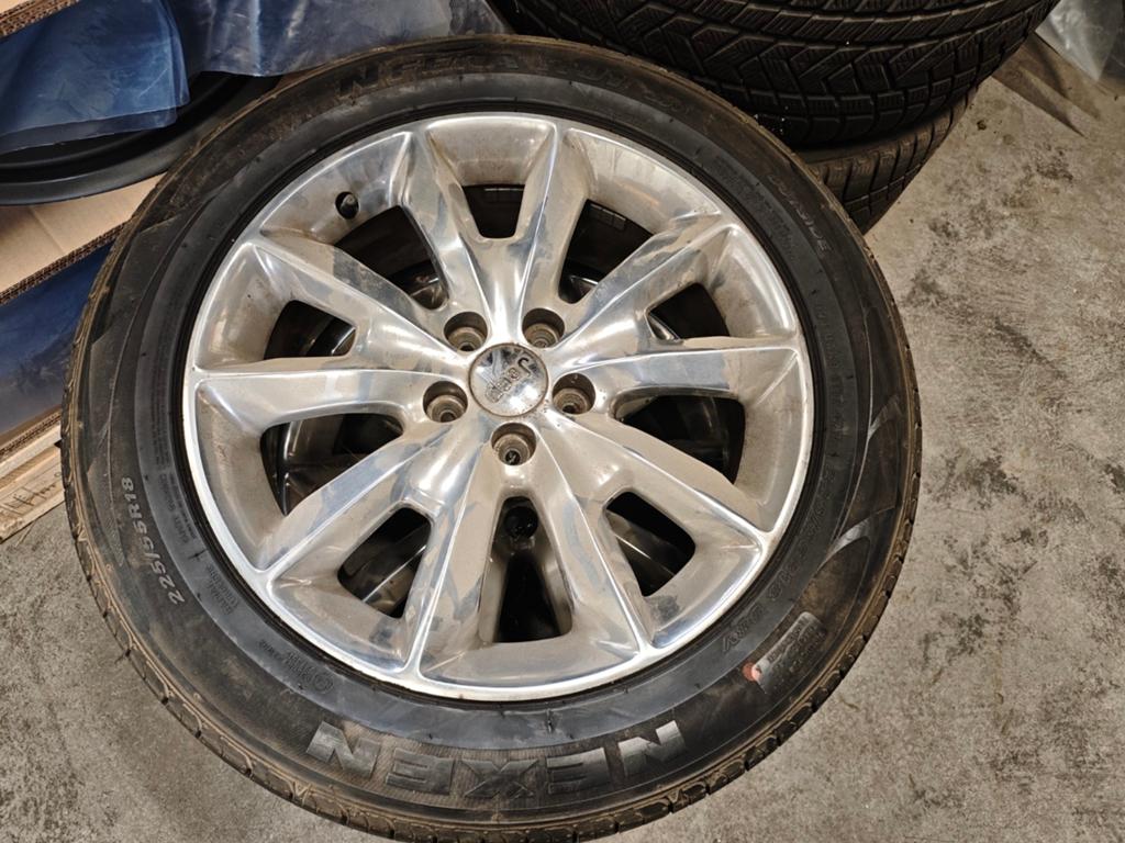 Org. 18" Jeep cherokee velgen, Gebruikt, Jeep, Banden en Velgen, Ophalen of Verzenden