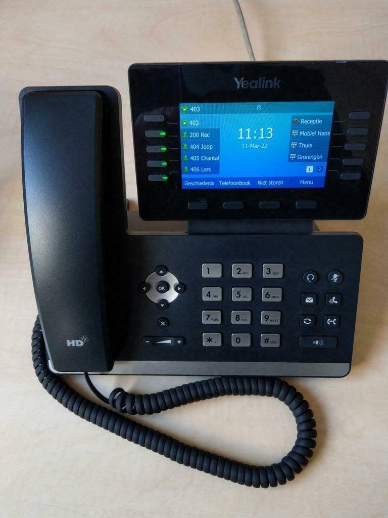 Yealink T54W telefoon met BT en WIFI, Telecommunicatie, Datacommunicatie en VoIP, Ophalen of Verzenden, Zo goed als nieuw, Telefoon