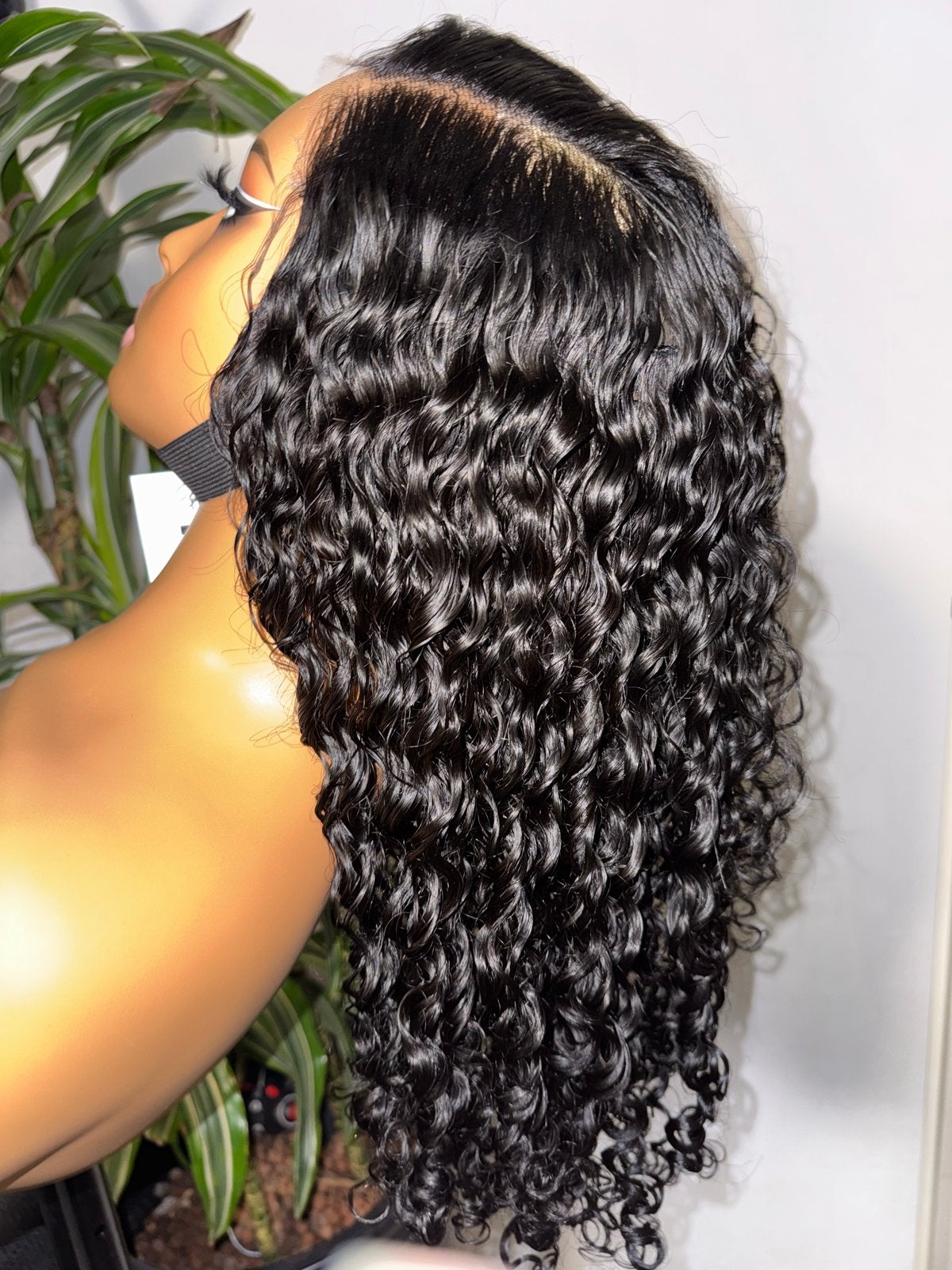 Krullen Closure Pruik Echthaar 18 inch, Ophalen of Verzenden, Nieuw, Pruik of Haarverlenging