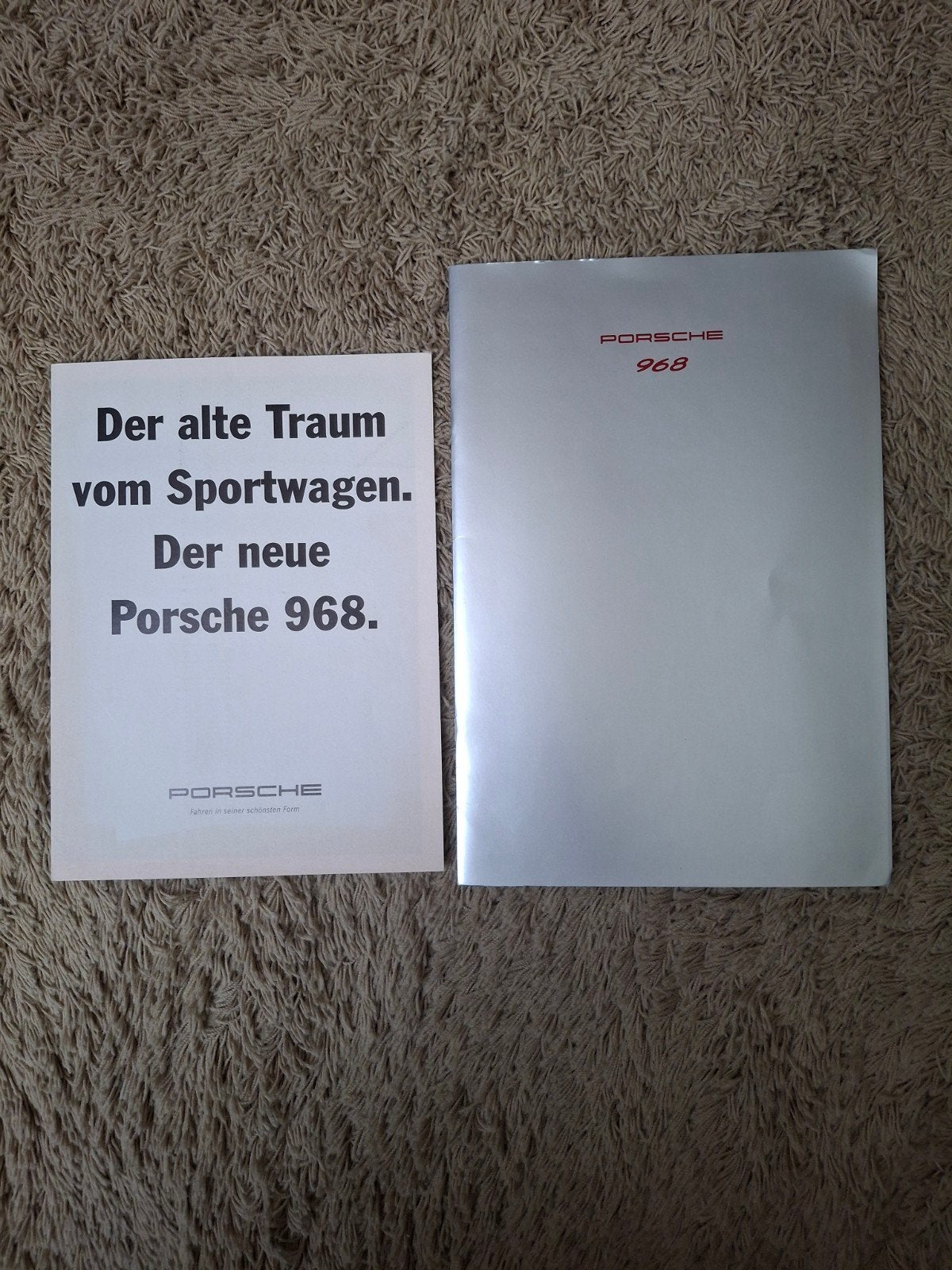 2x autofolder Porsche 968, Verzenden, Zo goed als nieuw, Porsche