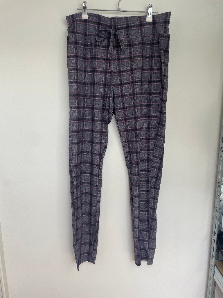 Studio Anneloes travelstof broek L geruit roze grijs, Kleding | Dames, Studio Anneloes, Maat 42/44 (L), Ophalen of Verzenden, Zo goed als nieuw