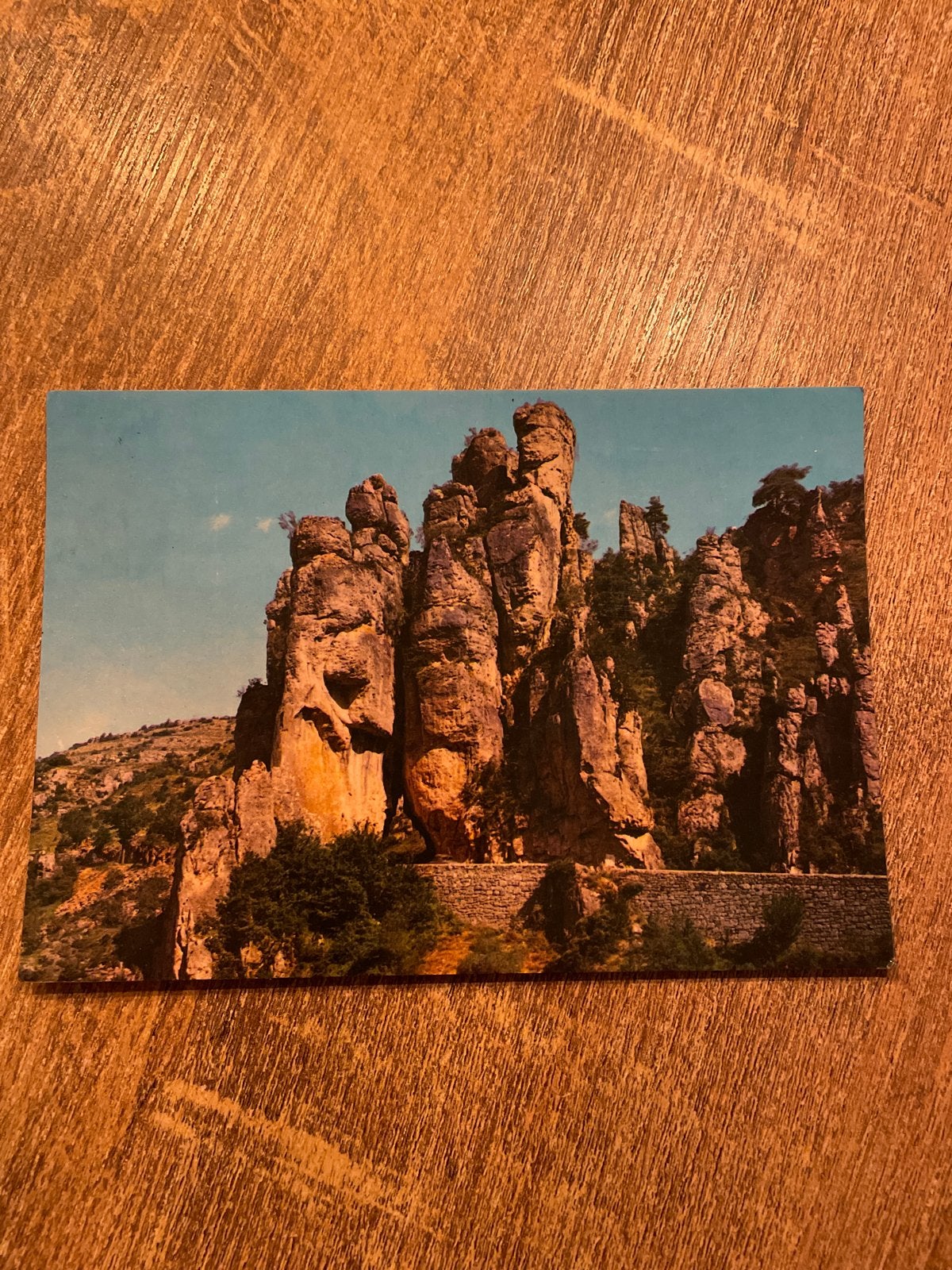Vintage Ansichtkaart Gorges de la Jonte, Lozère (1974), Ophalen of Verzenden, 1960 tot 1980, Gelopen, Frankrijk