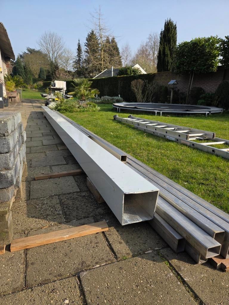 Aluminium 150x150 kokerprofiel 630cm! vierkant, Doe-het-zelf en Verbouw, Metalen, Ophalen of Verzenden, Aluminium