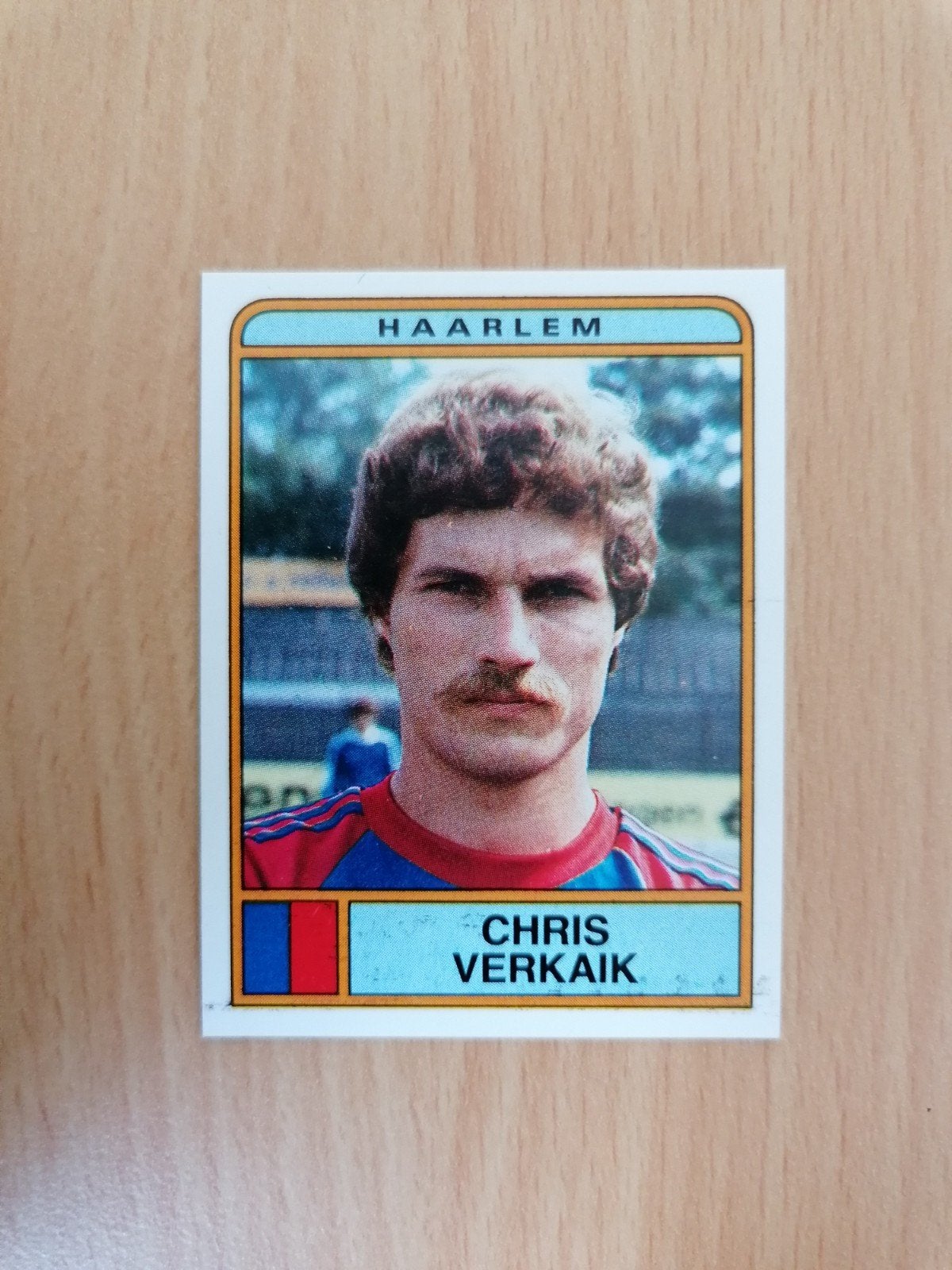 Panini Voetbal 84 #165 Chris Verkaik-Haarlem., Ophalen of Verzenden, Zo goed als nieuw, Plaatje