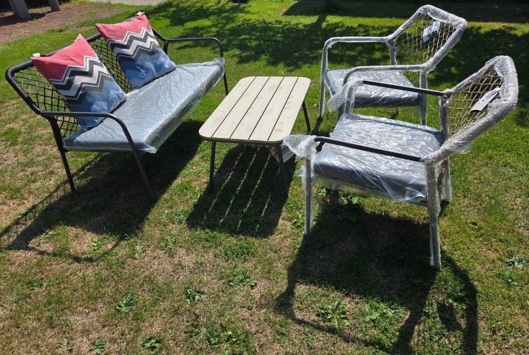 COMPLETE 4 DELIGE BALKONSET TUINSET MAG WEG VOOR €225, Ophalen, Nieuw