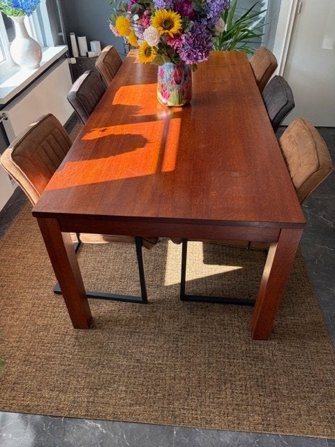 eettafel, Huis en Inrichting, Ophalen, Gebruikt, 200 cm of meer, 50 tot 100 cm