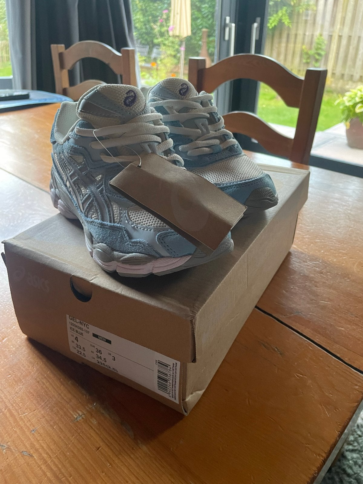 ASICS GEL-NYC Ice Blue Sneakers - Maat 36, Ophalen of Verzenden, Nieuw, Blauw, Sneakers of Gympen