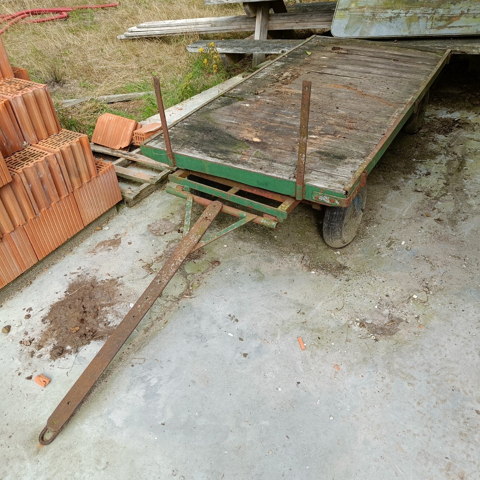 platte kar  voor tuin of bouw opknapper, Ophalen
