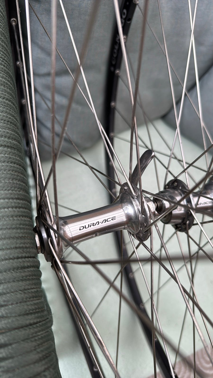 Ambrosio velgen met Dura Ace naven en snelspanners, topstaat, Fietsen en Brommers, Wiel, Gebruikt, Ophalen of Verzenden, Aluminium