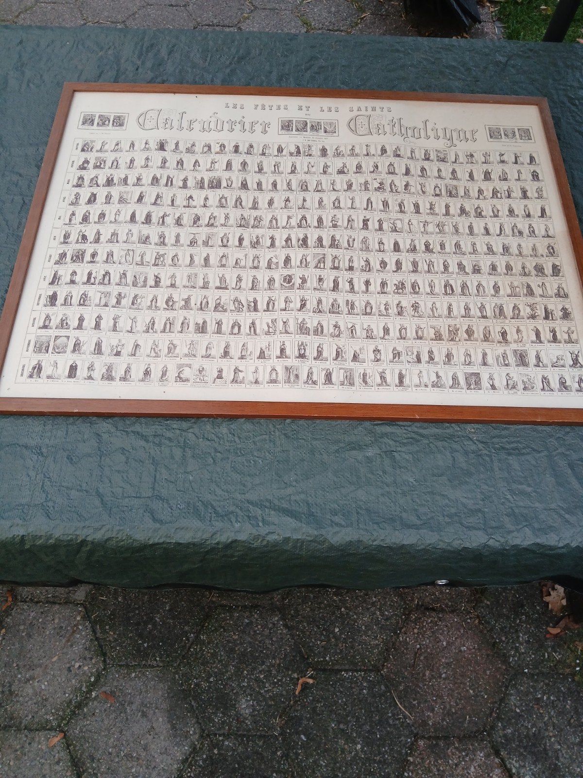 Antieke Katholieke Heiligenkalender - 1853, Antiek en Kunst, Ophalen