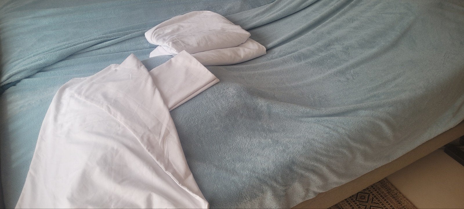 Optidee zomer dekbedovertrek 2x1persoons wit/lichtgrijs Silk, Ophalen of Verzenden