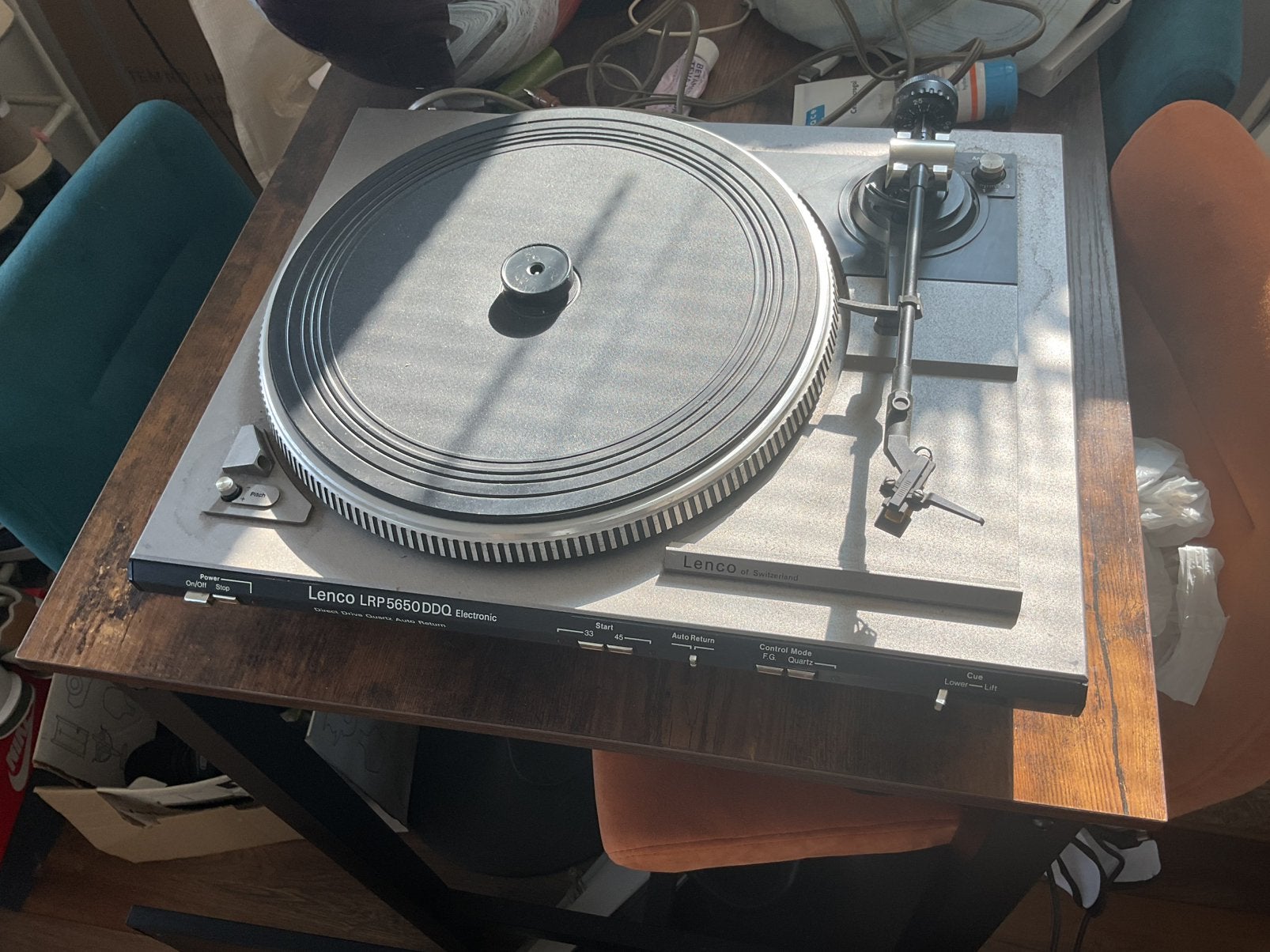 LencoLRP5650DDQ electronic & Thorens TD190 platenspeler, Ophalen, Zo goed als nieuw, Platenspeler, Thorens