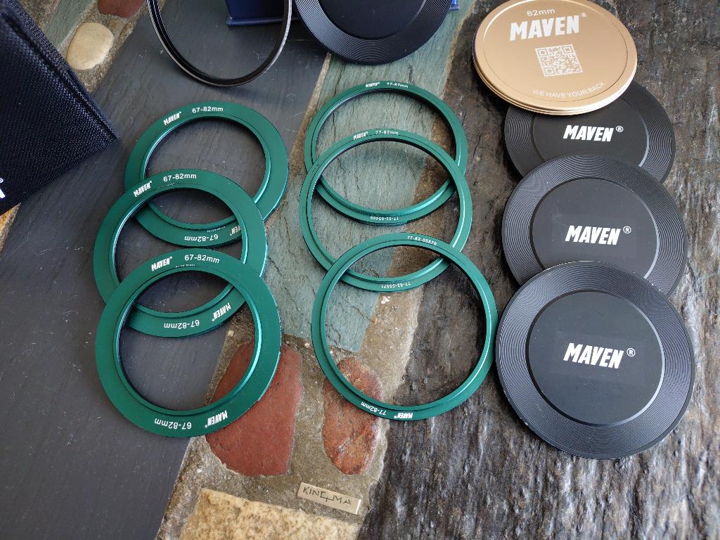 Maven verloopringen + lens caps, 82mm met opbergtasje, Overige typen, Zo goed als nieuw, 70 tot 80 mm, Ophalen