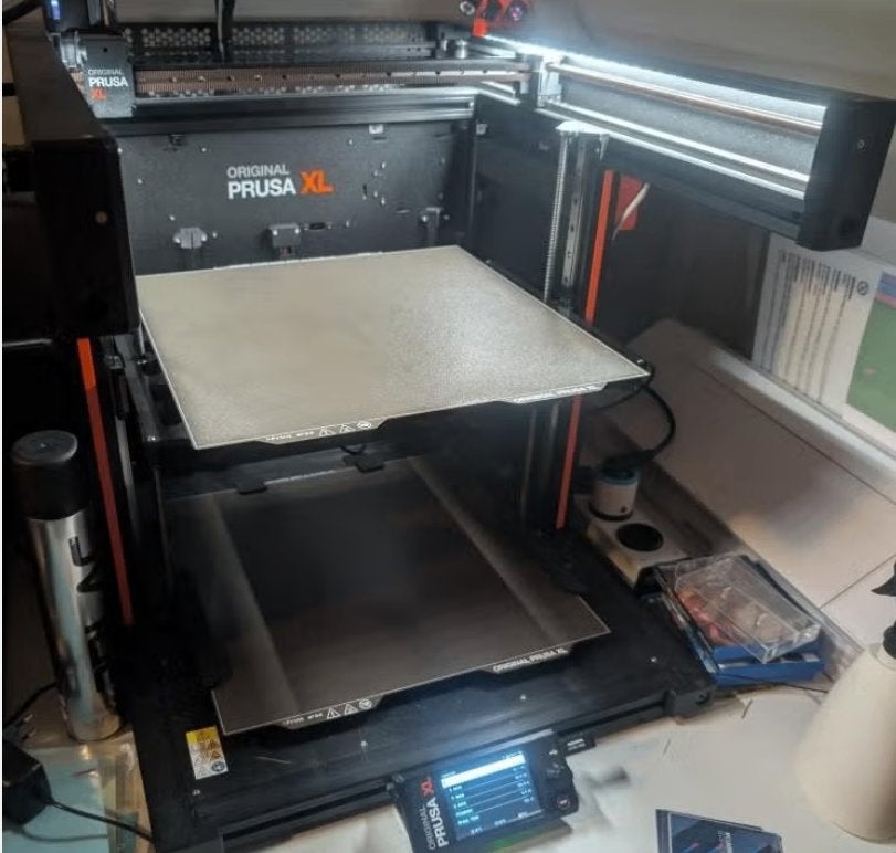 Prusa XL – 1 toolhead - extra ObXidian nozzles, Computers en Software, 3D Printers, Ingebouwde Wi-Fi, Zo goed als nieuw, Filament